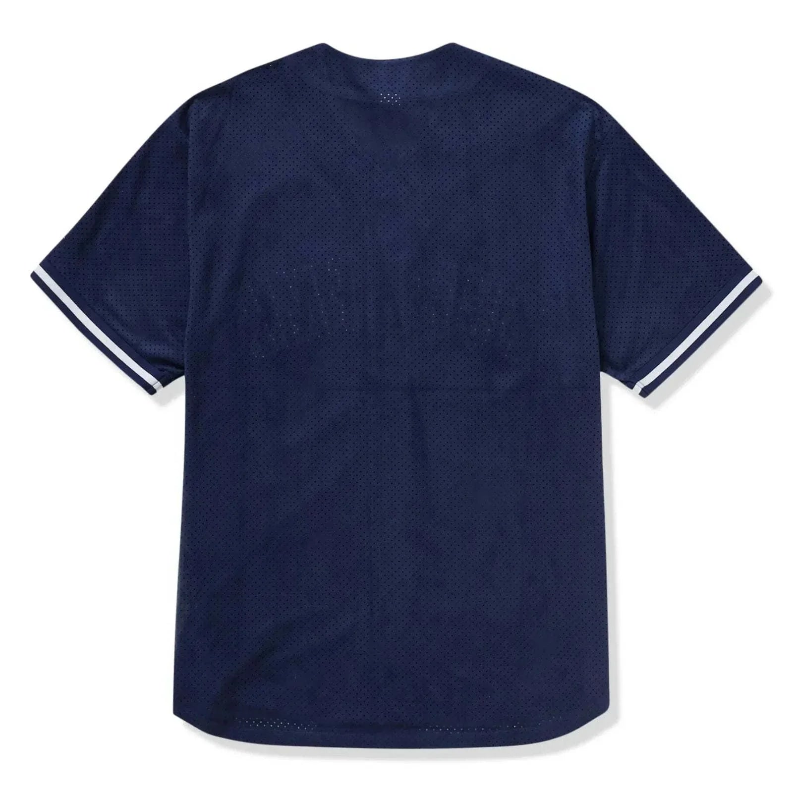 Supreme Ultrasuede Mesh navy blue baseball jersey