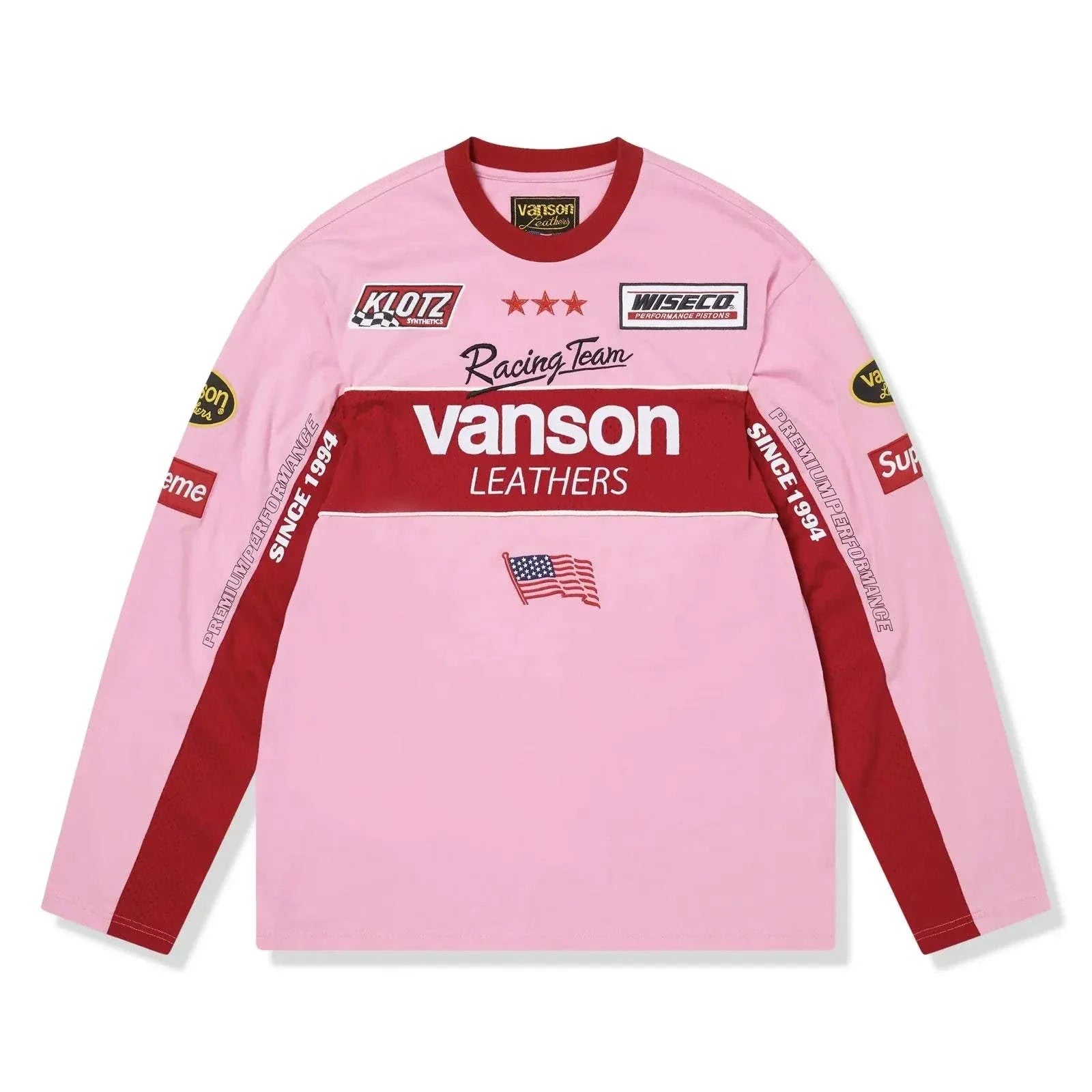 Supreme x Vanson L/S pink top SS26 collection