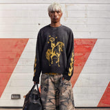 Saint Mind Take Reign Thermal L/S Washed Black