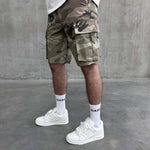 Siarr camo shorts green with cargo pockets and belt loops in regular fit