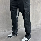 Siarr Flared Cargo Pants Black