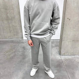Siarr Puff Hoodie Dove Grey pullover with kangaroo pocket and elevated puff print in regular fit cotton