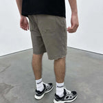 Siarr Rio Shorts Sage with raw hem and SIARR branded details