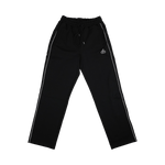 Cherry Location black tracksuit bottoms with side stripes and drawstring waistband