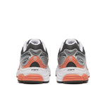 Saucony ProGrid Omni 9 running shoe in silver and orange colors