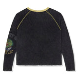 Vale Forever black thermal shirt with abstract design