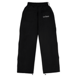 Black Saint Mind wavy baggy sweatpants with side pockets and metallic logo