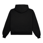 Black Saint Mind Wavy Zip Up Hoodie with metallic logo and reversed seam design