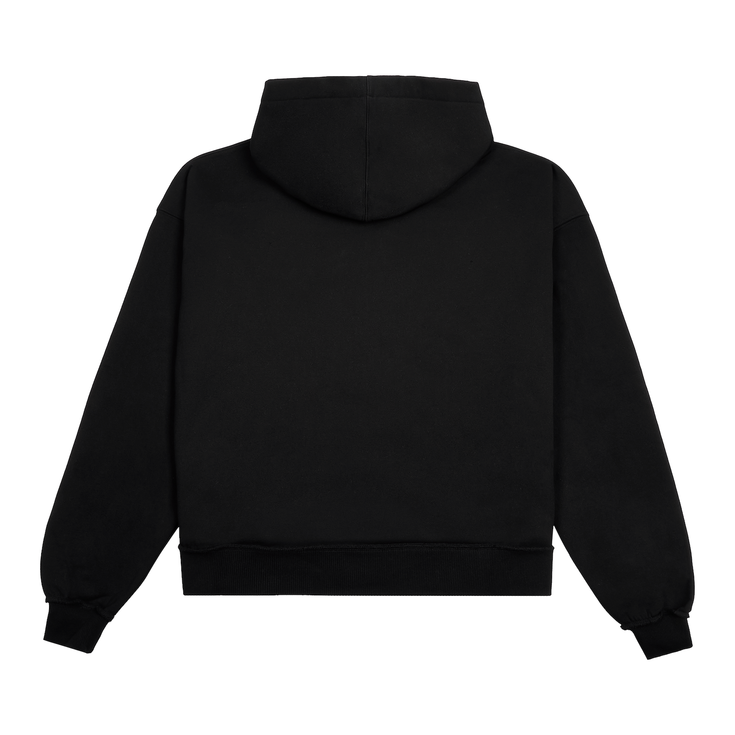 Black Saint Mind Wavy Zip Up Hoodie with metallic logo and reversed seam design