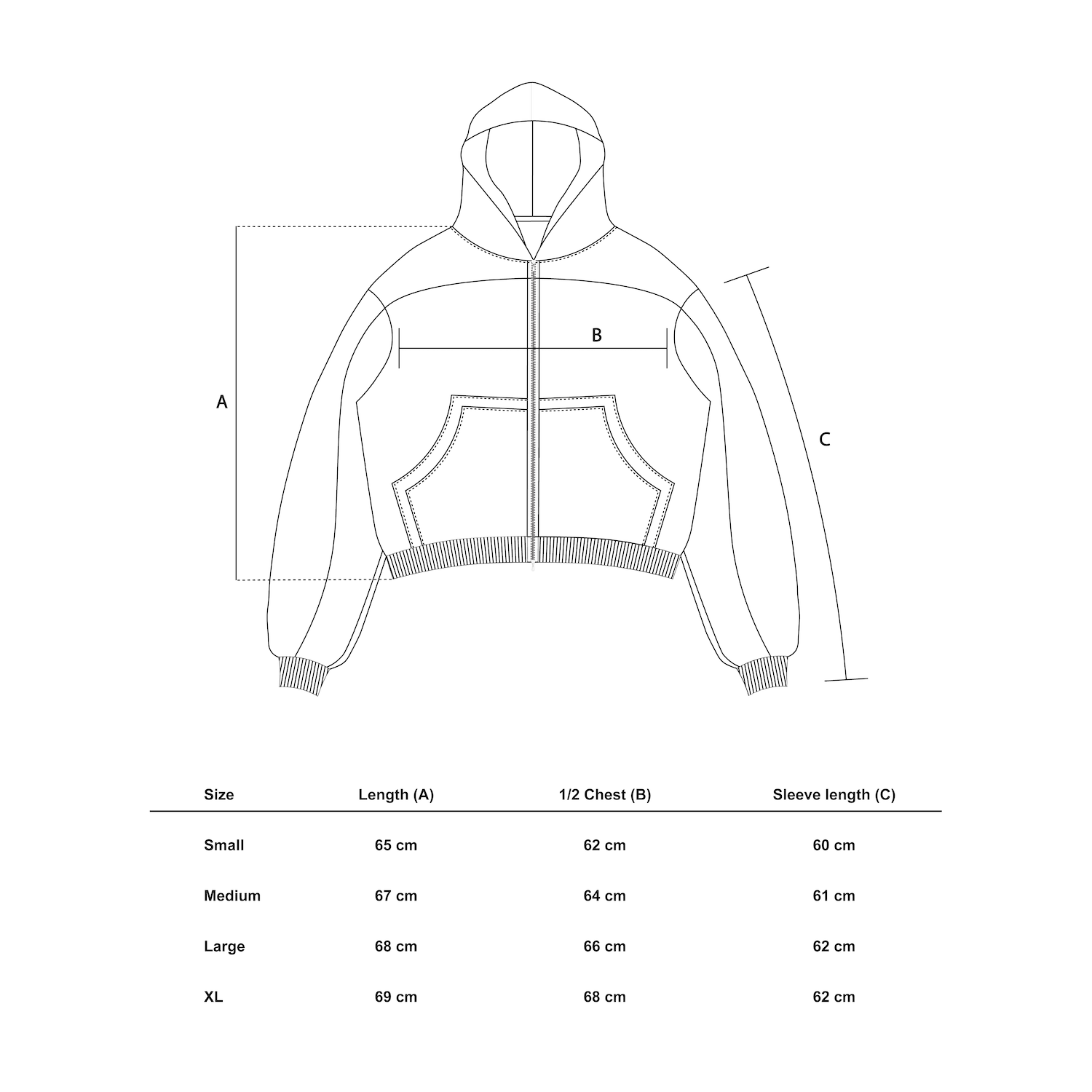 Black Saint Mind Wavy Zip Up Hoodie with metallic logo and reversed seam details