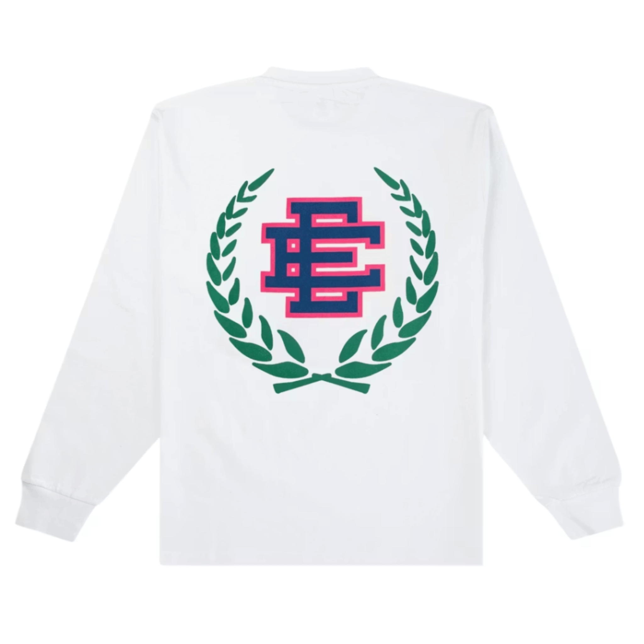 Eric Emanuel EE Wreath Longsleeve T-Shirt in white front view