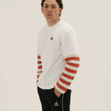 Cherry Location White Layered Tee with minimalist design and soft fabric