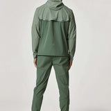 Reprimo Xcelerate Windbreaker in Sage/Botanical, back view.