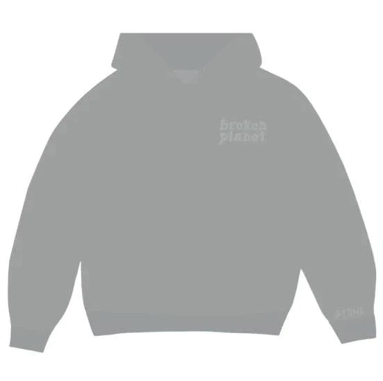 Broken Planet Basics Stone Hoodie in grey.