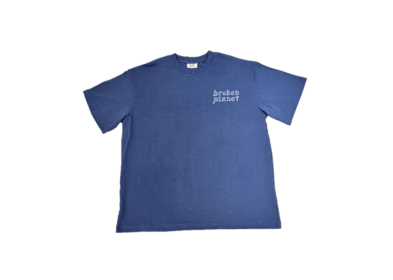 Broken Planet Basics navy t-shirt.