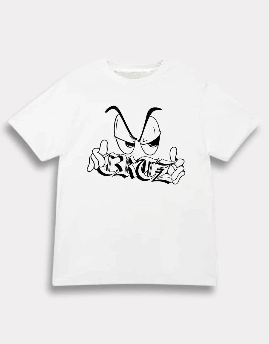 CORTEIZ WHITE Side Eye T-Shirt with graphic design.