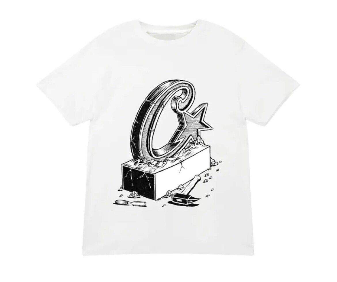 CORTEIZ WHITE CHISEL T-SHIRT with star and chisel design.