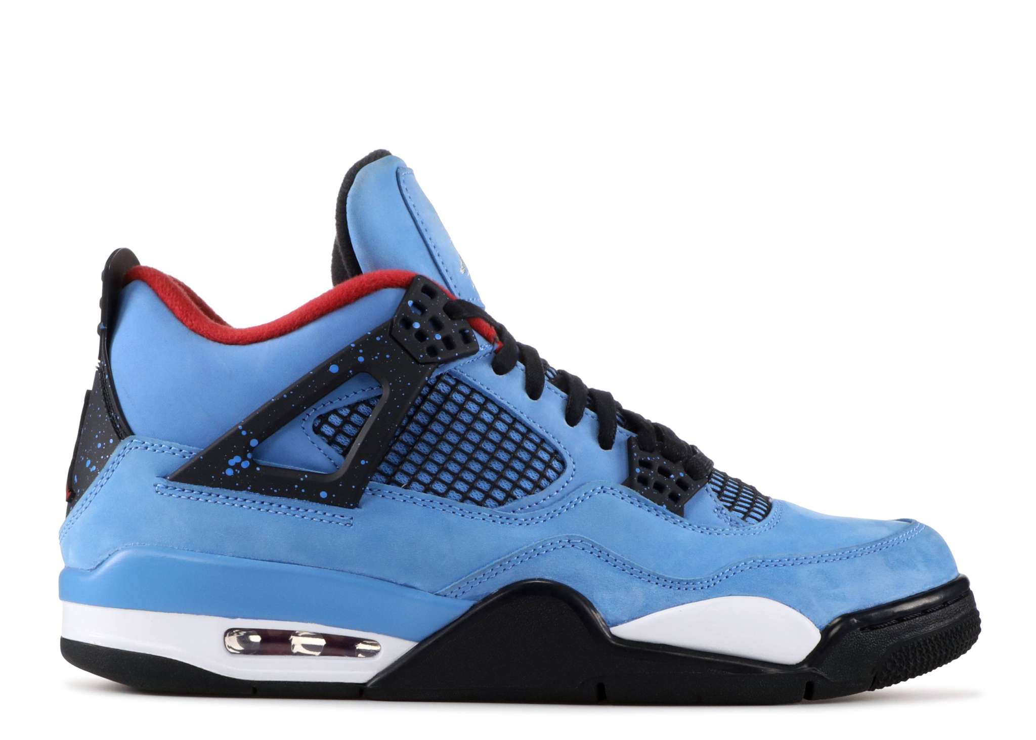 Travis Scott x Air Jordan 4 Retro Cactus Jack sneaker in blue and black.