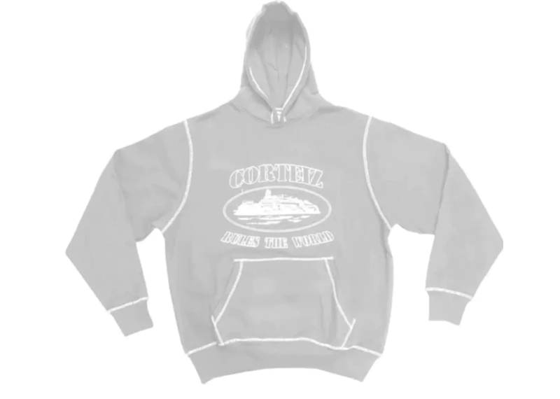 CORTEIZ SUPERIOR Hoodie Stone with graphic text design.