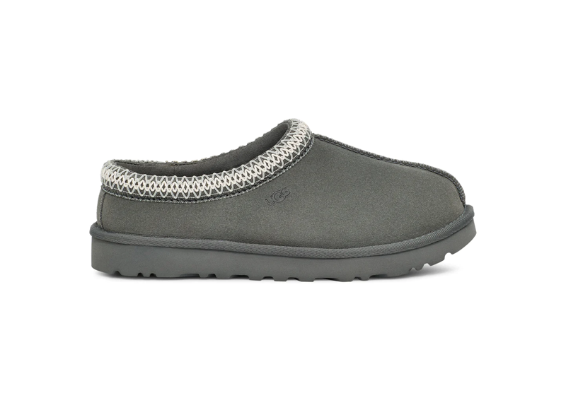 UGG TASMAN SLIPPER in rainstorm grey color.