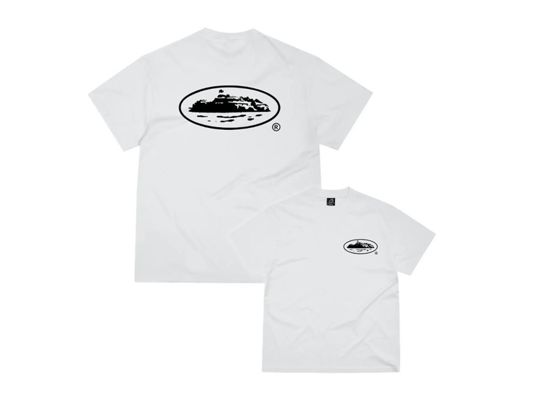 CORTEIZ OG Island T-shirt in white with island graphic.