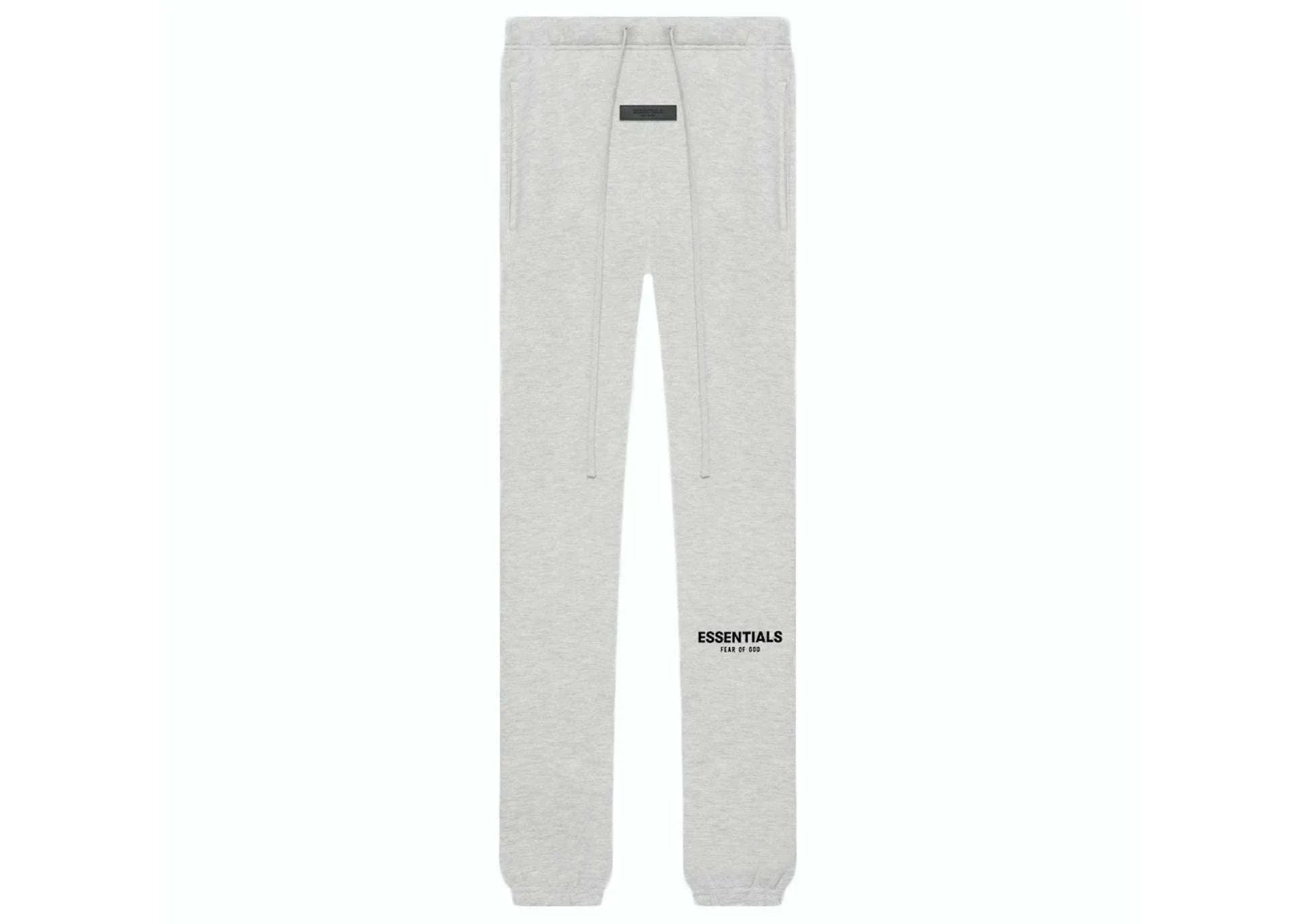 Fear of God Essentials light oatmeal sweatpants SS22.