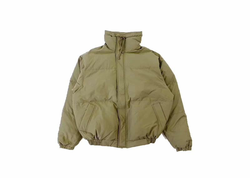 FEAR OF GOD ESSENTIALS PUFFER JACKET OLIVE