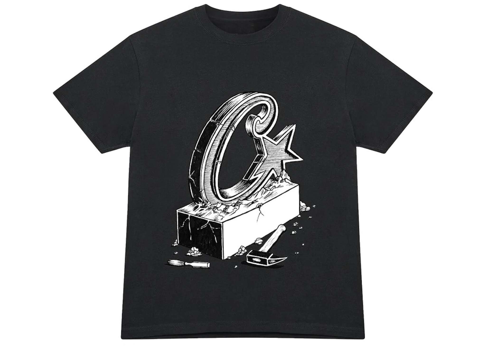 CORTEIZ BLACK Chisel T-Shirt with graphic design.
