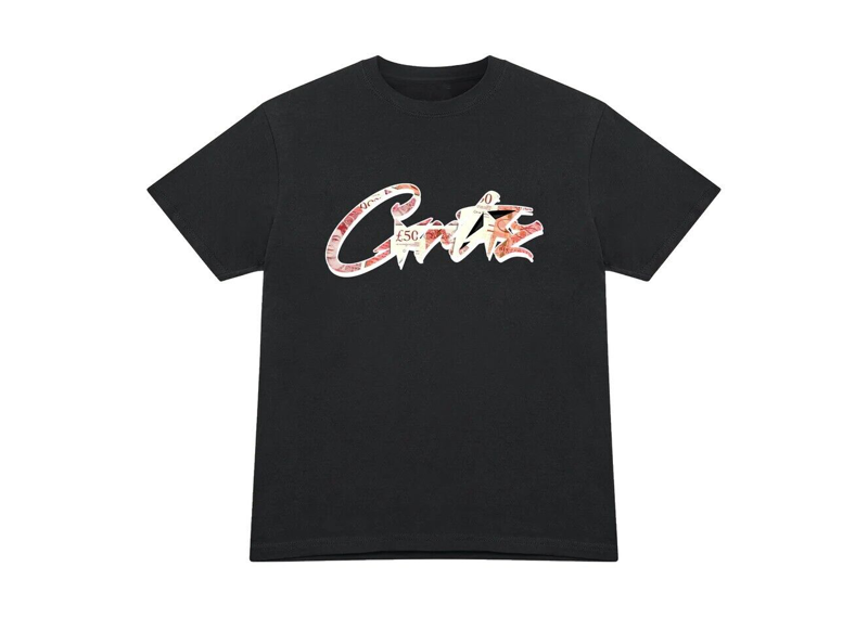 Corteiz Black Money on My Mind T-Shirt with logo design.