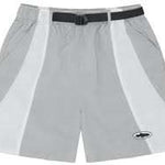 CORTEIZ SPRING SHORTS GREY with belt and contrasting side panels.