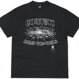 Corteiz Web Alcatraz T-shirt in black with web design.