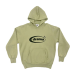 DRAMA CALL HOODIE in sage green color with front logo design.